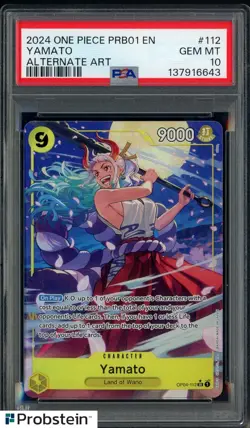 2024 One Piece PRB01 En #112 Yamato Alternate Art PSA 10 GEM MINT - Image 1