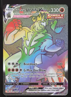 Pokemon Single Strike Urshifu VMAX (Secret) Secret Rare SWSH05: Battle Styles 16 - Image 1