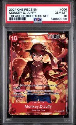 2024 ONE PIECE PROMOS TREASURE BOOSTERS SET #006 MONKEY D. LUFFY PSA 10 - Image 1