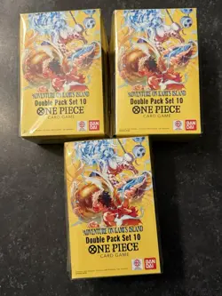 LOT OF 3 OP-15 One Piece Adventure on Kami's Island Double Pack Booster Box op15 - Image 1