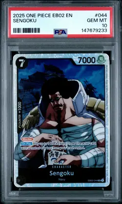 2025 ONE PIECE EB02-EXTRA BOOSTER -ANIME 25TH COLLECTION- #044 SENGOKU PSA 10 - Image 1