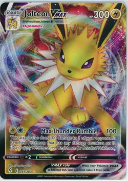2021 Pokemon Jolteon VMAX Evolving Skies Full Art Ultra Rare Holo 051/203 0211 - Image 1