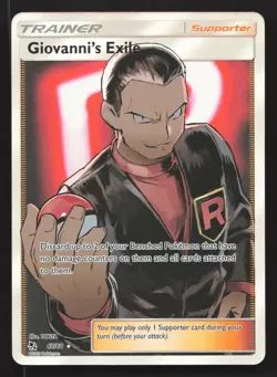 Pokemon Giovanni's Exile (Full Art) Ultra Rare Hidden Fates 67/68 NM - Image 1