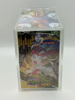 Pokemon TCG SWSH Evolving Skies Booster Box SEALED w/Acrylic Case - Image 3