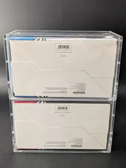 2x Pokemon SV10.5 Black Bolt White Flare Sealed Booster Bundle Display W/Acrylic - Image 2