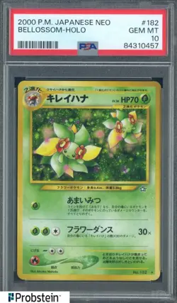 2000 Pokemon Japanese Neo 2 #182 Bellossom Holo PSA 10 GEM MINT - Image 1