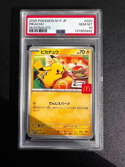 2025 Pokemon TCG Japanese M-P Japanses Pikachu McDonlad's PSA10 - Image 1
