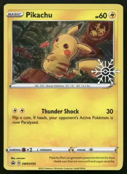 Pikachu SWSH153 SWSH Black Star PR-SW Promo Pokemon NM - Image 1