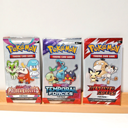 Pokemon Paldea Evolved - Temporal Forces - Destined Rivals - 3x Sealed Fun Packs - Image 1