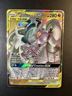 ❤‍🔥 Arceus & Dialga & Palkia GX 156/236 Sm-Cosmic Eclipse Holo Pokemon ✨ - Image 1