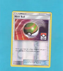 Pokemon Sun & Moon Set - Nest Ball Reverse Holo League Cup Promo # 123/149 NM - Image 1