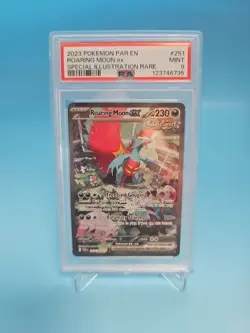 Pokemon - Roaring Moon Ex 251/182 - Paradox Rift SIR - PSA 9 - Image 1