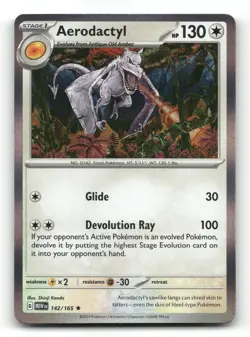 Aerodactyl 142/165 - 151 Holo - Pokemon Card NM/M - Image 1