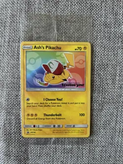 Ash's Pikachu TCG SM108 2017 Promo Card Pokemon 'I Choose You' Sealed - Image 1