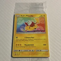 Pokemon Ash's Pikachu SM108 Promo SM Promo I Choose You! 2017 Regular - Image 1