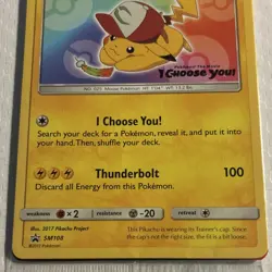 Pokemon Ash's Pikachu SM108 Promo SM Promo I Choose You! 2017 Regular - Image 3