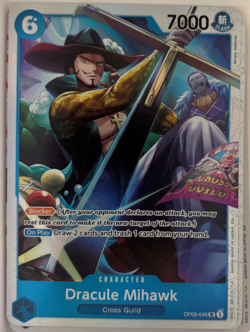 OP09-048 Dracule Mihawk English SR One Piece TCG Card Game - Image 1