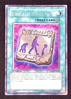 Unstable Evolution 1st Edition YuGiOh 5D's Starter Deck 2009 Spell Common - Image 1