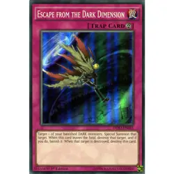 DESO-EN045 ESCAPE FROM THE DARK DIMENSION SUPER RARE 1ST EDITION NM YuGiOh TCG - Image 1