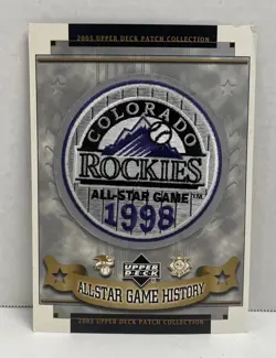 2003 Upper Deck 1998 Coors Field Rockies All-Star Game Patch #69/73 Alomar MVP - Image 1