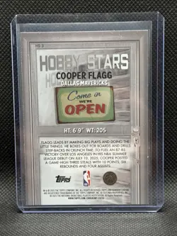 COOPER FLAGG RC 2025/26 Bowman - CHROME Hobby Stars FLAGG's FUTURE STAR #HS-3 - Image 2