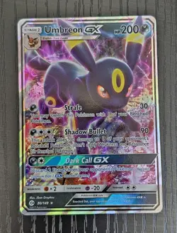 Umbreon GX 80/149 Sun & Moon Base Set Ultra Rare Holo Pokemon Card NM - Image 1
