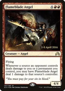 Flameblade Angel -Foil Light Play MTG Promos: Prerelease Cards - Image 1