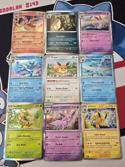 Prismatic Evolutions Complete 9 Card Eeveelution Set - Pokemon TCG - Image 1