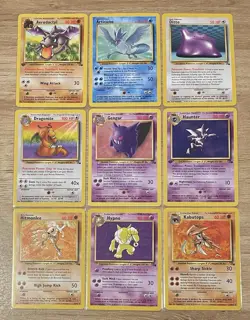 Pokemon WOTC Complete Fossil Non-Holo Set! All 47 Non-H cards! 4 1st edition - Image 3