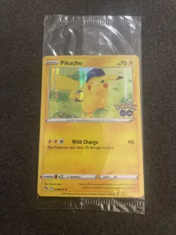 Pokemon/Pokemon GO Prerelease Pikachu Holo Foil Promo Card #028/078 Sealed - Image 1