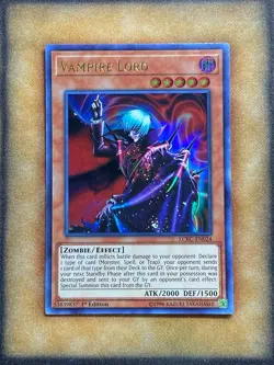 Yugioh Vampire Lord LCKC-EN024 Ultra Rare 1st Ed LP - Image 1