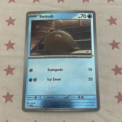 Swinub 023/094 Phantasmal Flames Reverse Holo Pokemon TCG Card - Image 1
