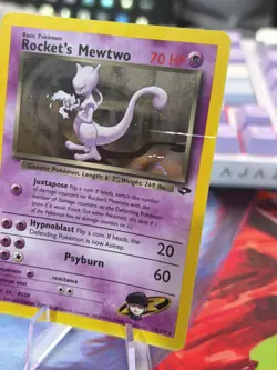 Rocket's Mewtwo 14/132 Holo Rare Gym Challenge Pokemon Card HP Great for Binder - Image 5