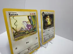 (2) Pokemon TCG Cards Base Set Rattata And Team Rocket Dark Raticate - Image 4