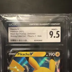 Pokemon Pikachu V SWSH061 Sword & Shield Promo Holo CGC 9.5 190 HP Card - Image 2
