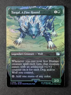 2025 MTG TORGAL, A FINE HOUND #0345 Final Fantasy Foil Borderless Uncommon - Image 1
