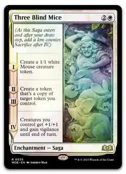 Three Blind Mice #35 (Foil) (NM) Wilds of Eldraine WOE Magic MTG - Image 1