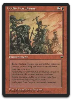 Goblin War Drums (Kane-Ferguson) (NM) Fallen Empires FEM Magic MTG - Image 1
