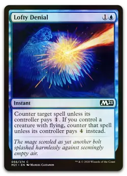 Lofty Denial #56 (Foil) (NM) Core Set 2021 M21 Magic MTG - Image 1