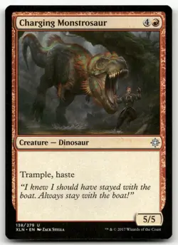 Charging Monstrosaur #138 (NM) Ixalan XLN Magic MTG - Image 1