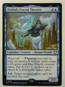 Deekah, Fractal Theorist *Rare* Magic MtG x1 SOC Commander Secrets of Strixhaven - Image 1