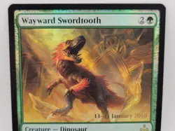 Wayward Swordtooth Foil RIX 150/196 MTG Rivals of Ixalan LP Rare Dinosaur EDH - Image 2