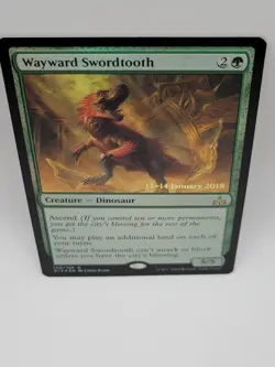 Wayward Swordtooth Foil RIX 150/196 MTG Rivals of Ixalan LP Rare Dinosaur EDH - Image 4