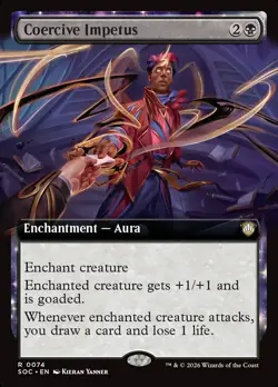 Coercive Impetus ** Extended Art **#74 - CMR: Secrets of Strixhaven - NM MTG - Image 1