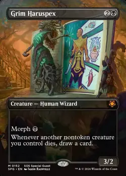 Grim Haruspex ** Borderless ** #152 - Special Guest - NM MTG - Image 1