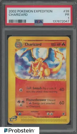 2002 Pokemon Expedition #39 Charizard PSA 1 PR - Image 1