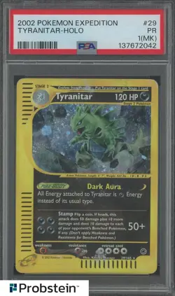 2002 Pokemon Expedition #29 Tyranitar Holo PA 1 PR - Image 1