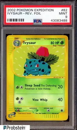 2002 Pokemon Expedition #82 Ivysaur Reverse Foil PSA 9 MINT - Image 1