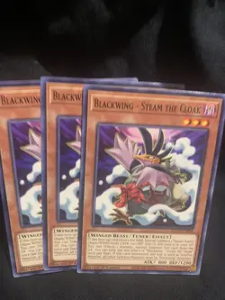 3x BLACKWING STEAM THE CLOAK 1ST ED DLCS-EN030 COMMON YUGIOH NM / UNPLAYED - Image 1