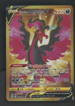 2022 Pokemon SWSH Brilliant Stars Secret #183 FA Galarian Moltres V - Image 1